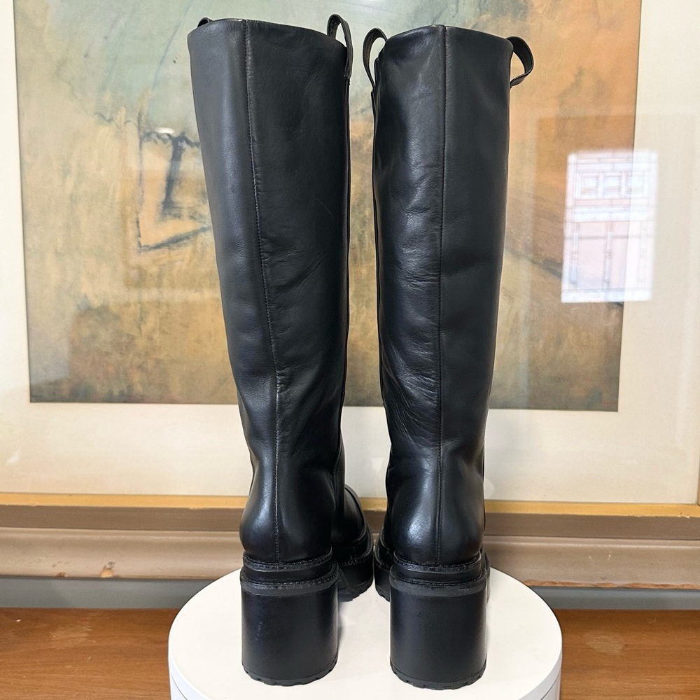 🌹CULT GAIA🌹 Hana Block Heel Leather Boots Black Size: 35 - Picture 7 of 13